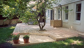 Deck accomodates Flowering Tree